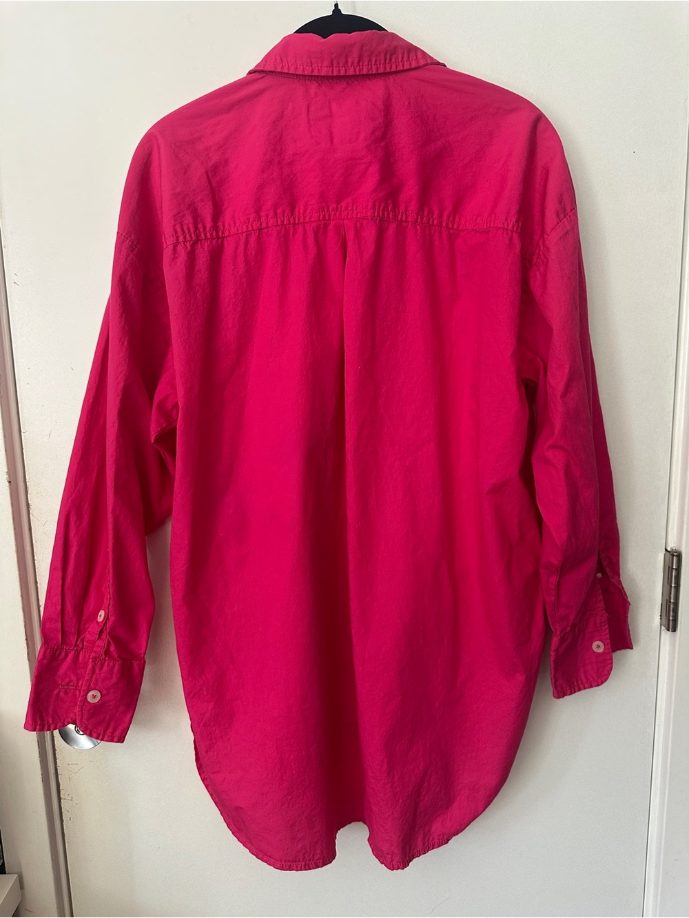 Anthropologie Maeve “The Bennett” Relaxed Button-Up Shirt – Hot Pink – Women’s S - Picture 8 of 9